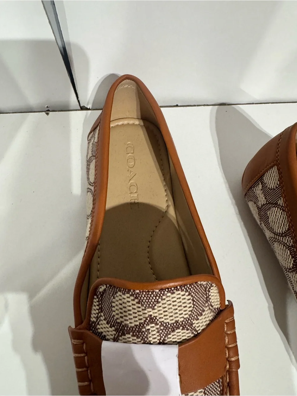 Coach Leah Brown Signature Jacquard Penny Loafers - Picture 5 of 6